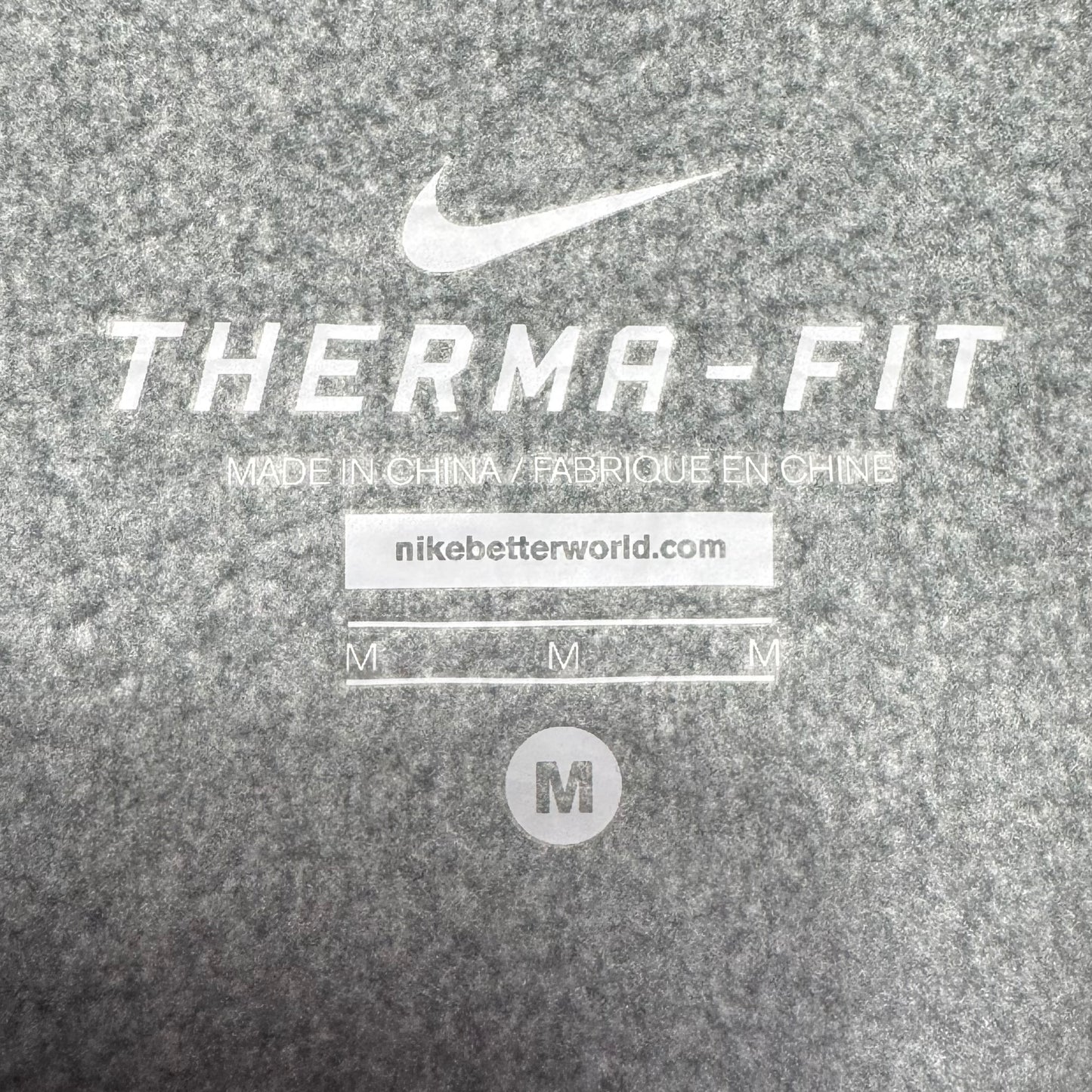 Therma-Fit Athletic Sweatshirt Hoodie By Nike Apparel In Grey & Purple, Size: M