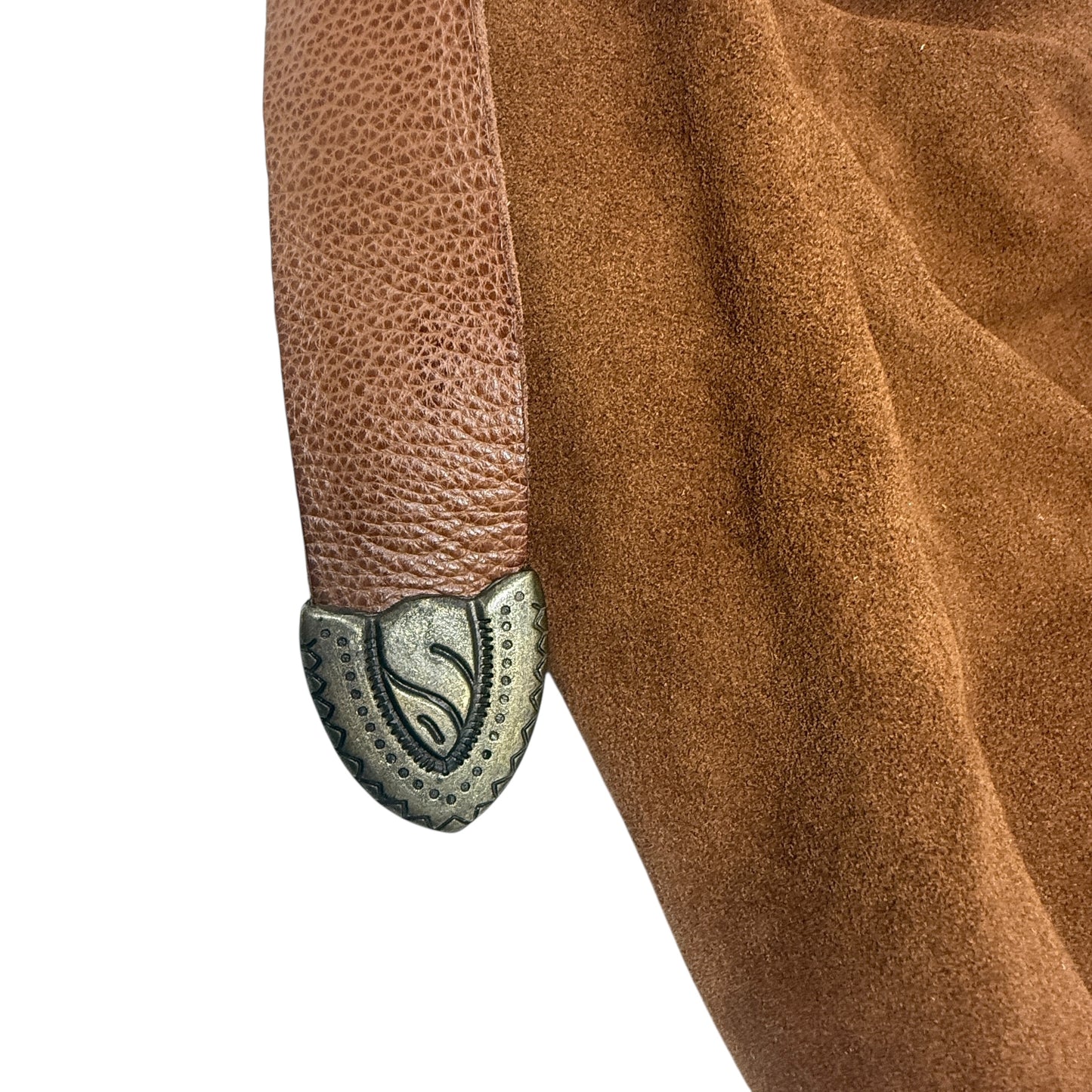 Westbound Suede Tote By Free People In True Brown, Size: Medium