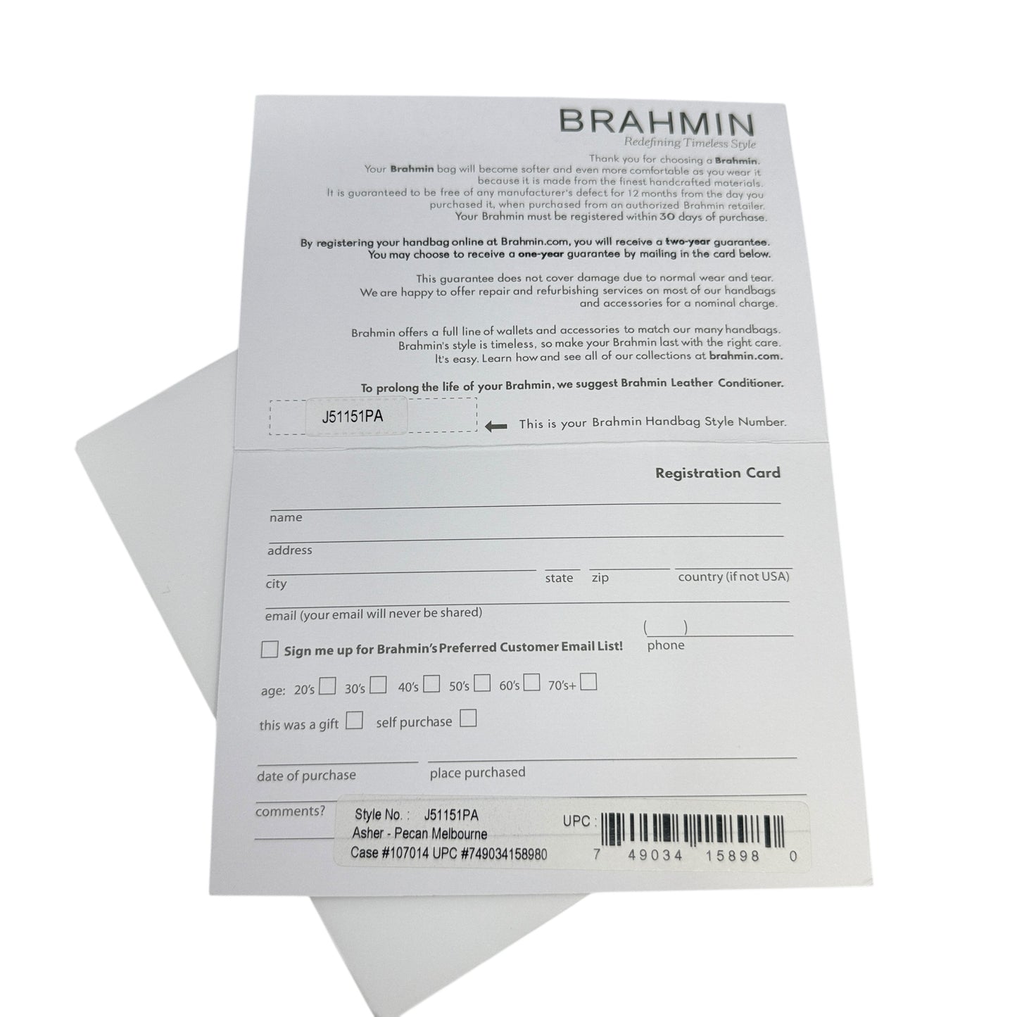 Asher Tote In Pecan Melbourne Designer By Brahmin, Size: Medium