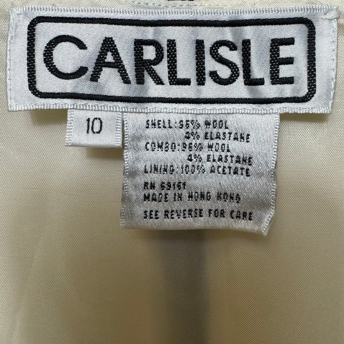 Wool Skirt Midi By Carlisle In Striped Pattern, Size: 10