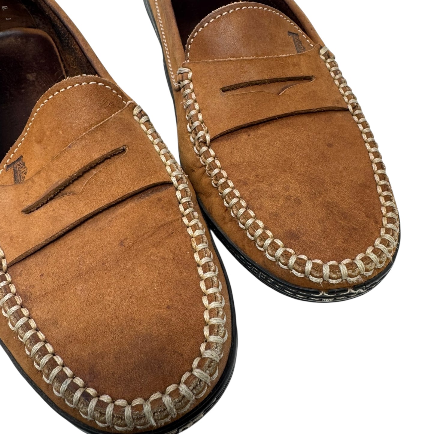 Loafers Shoes Luxury Designer By Tods In Brown, Size: 8