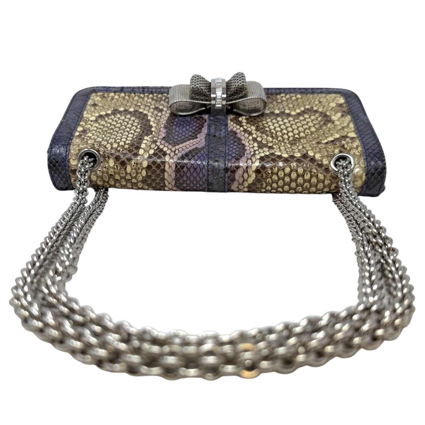 Sweet Charity Python Shoulder Bag Luxury Designer By Christian Louboutin, Size: Medium