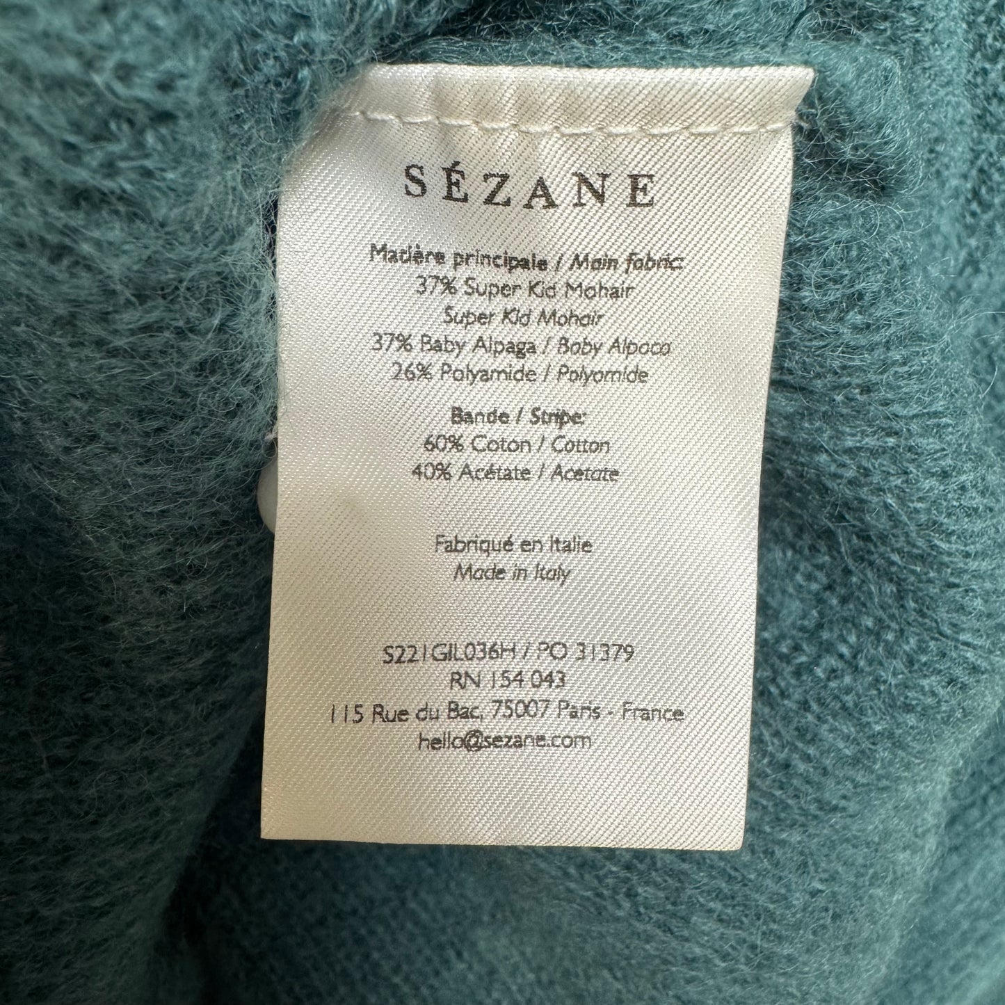 Gaspard Cardigan By Sezane In Sage, Size: XS