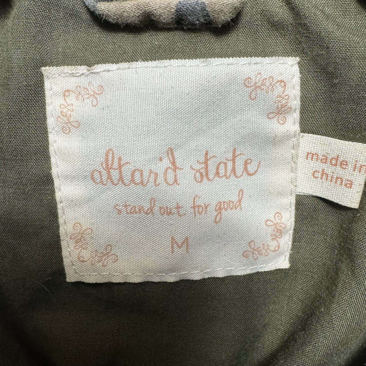 Utility Jacket By Altard State In Camouflage Print, Size: M