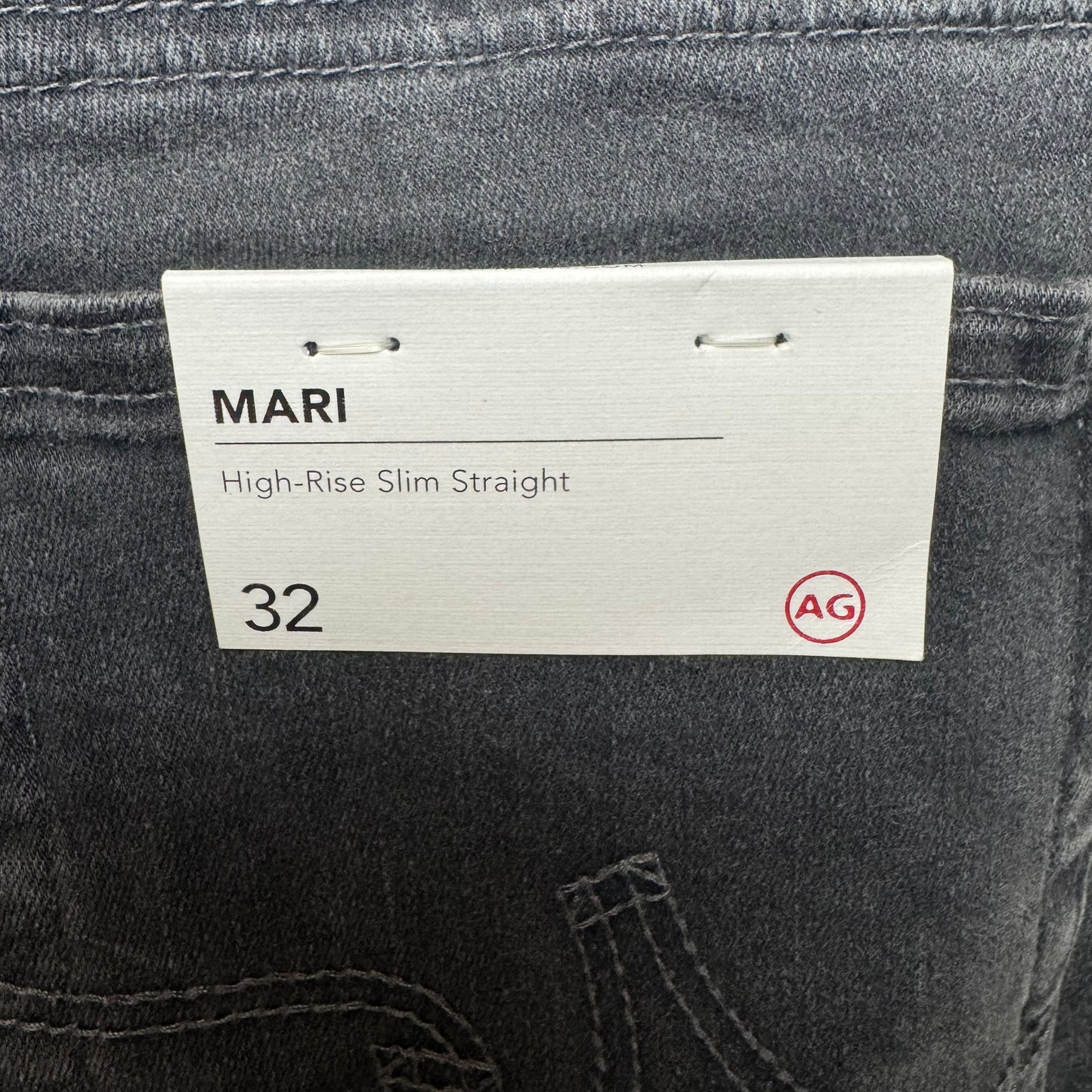 Mari High Rise Slim Straight Jeans By Adriano Goldschmied In Black Denim, Size: 14/32