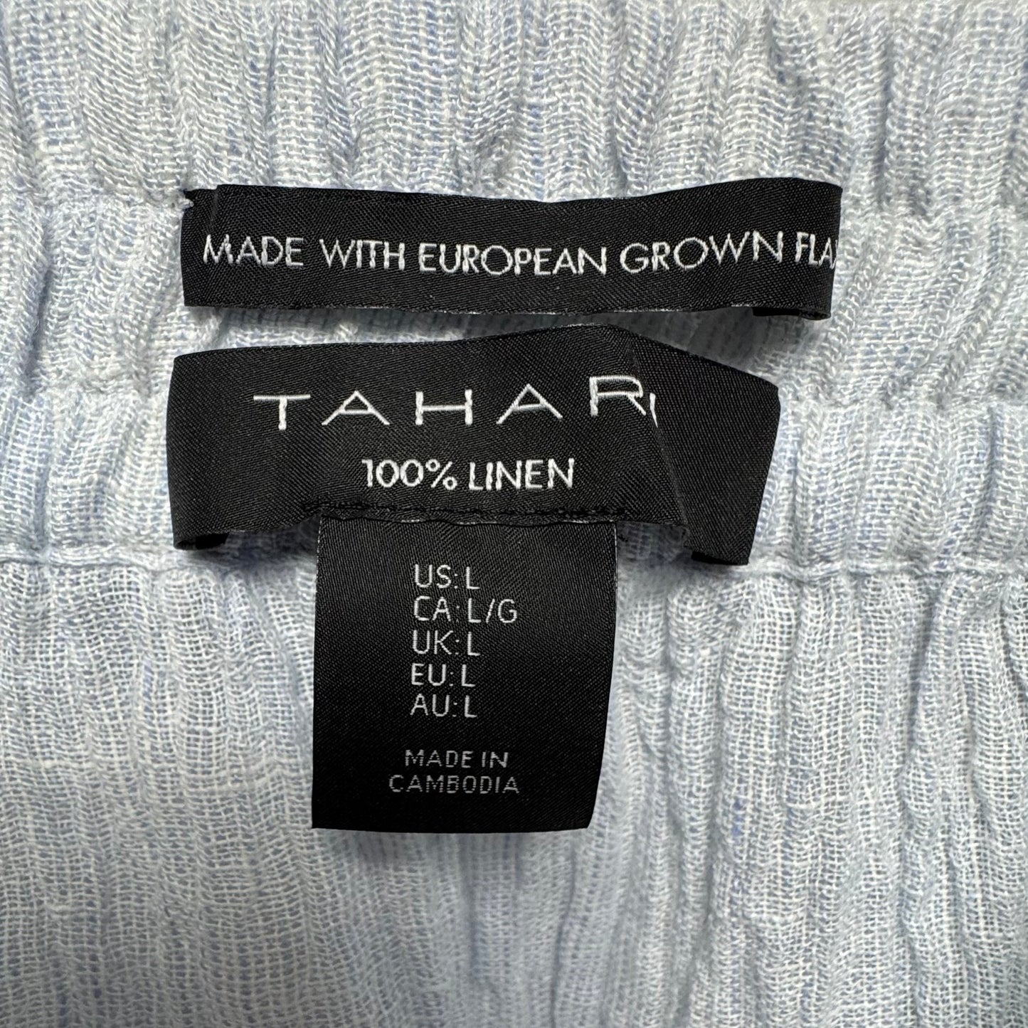 Linen Skirt Maxi By Tahari In Blue, Size: L