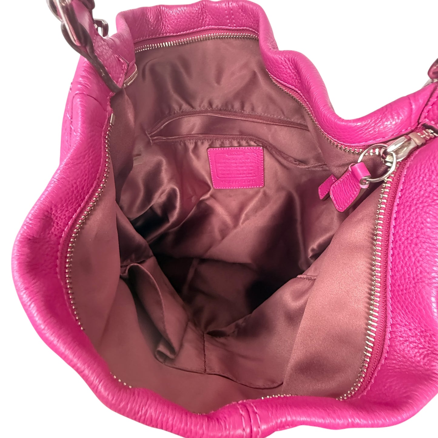 Park Pebbled Leather Hobo Designer By Coach, Size: Large