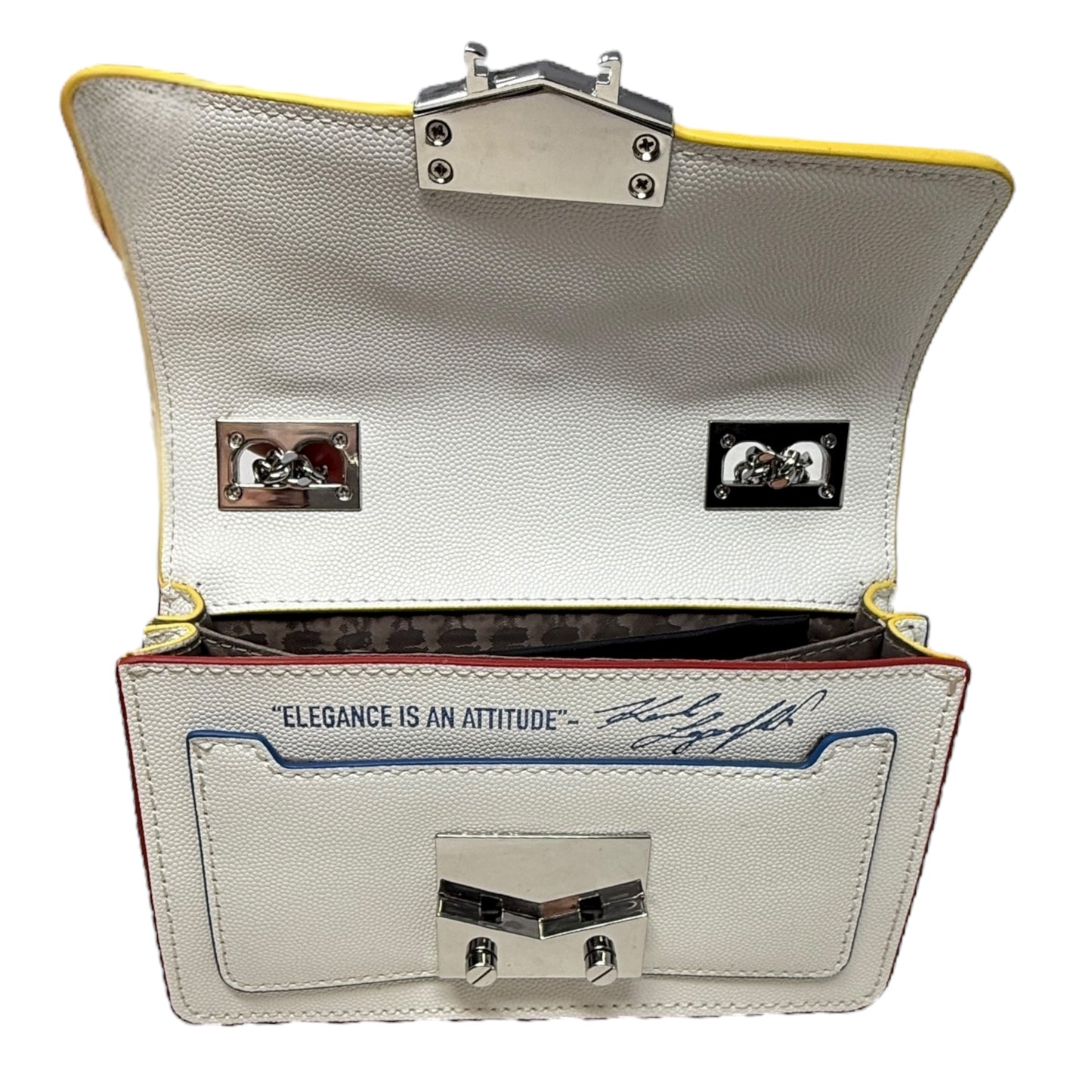 Corinne Leather Shoulder Bag Designer By Karl Lagerfeld, Size: Small