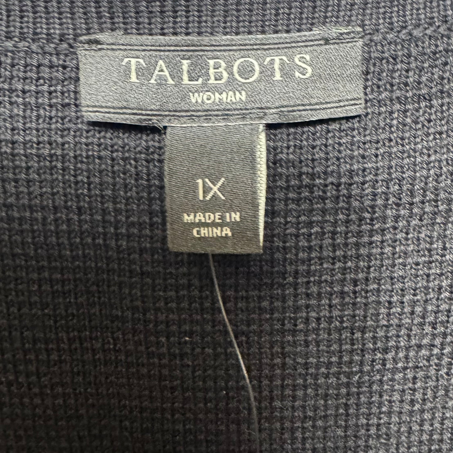 Vest Other By Talbots In Black & Cream, Size: 1x