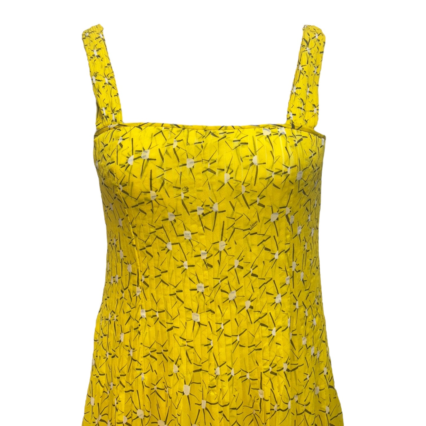 Lillie Silk Chiffon Dress Dress Designer By Diane Von Furstenberg In Sunglight Yellow, Size: 8
