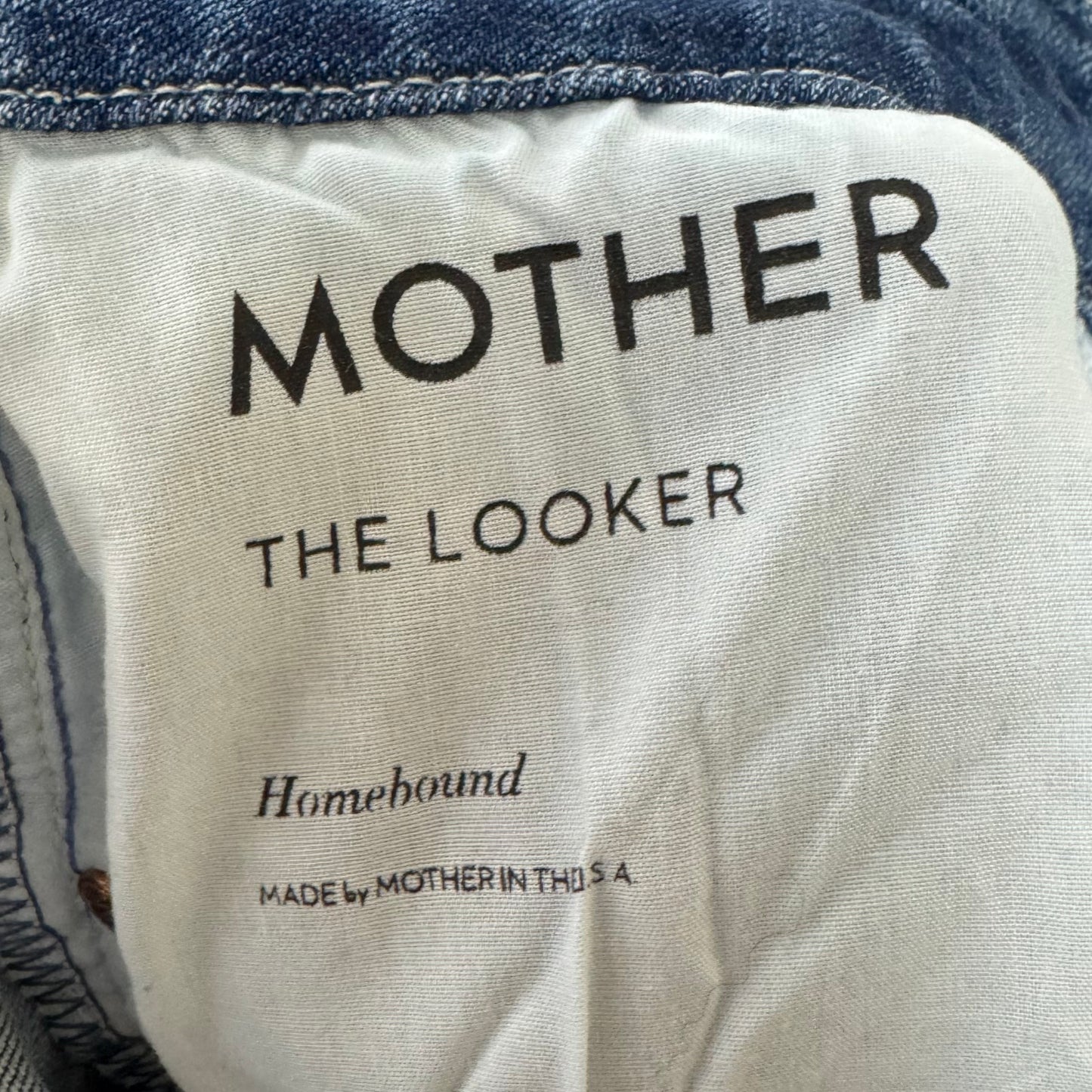 The Looker Jeans Skinny By Mother In Blue Denim, Size: 4