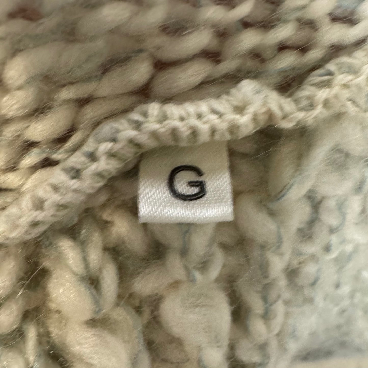 Wool Blend Sweater By Lan Andrius In Cream & Green, Size: M