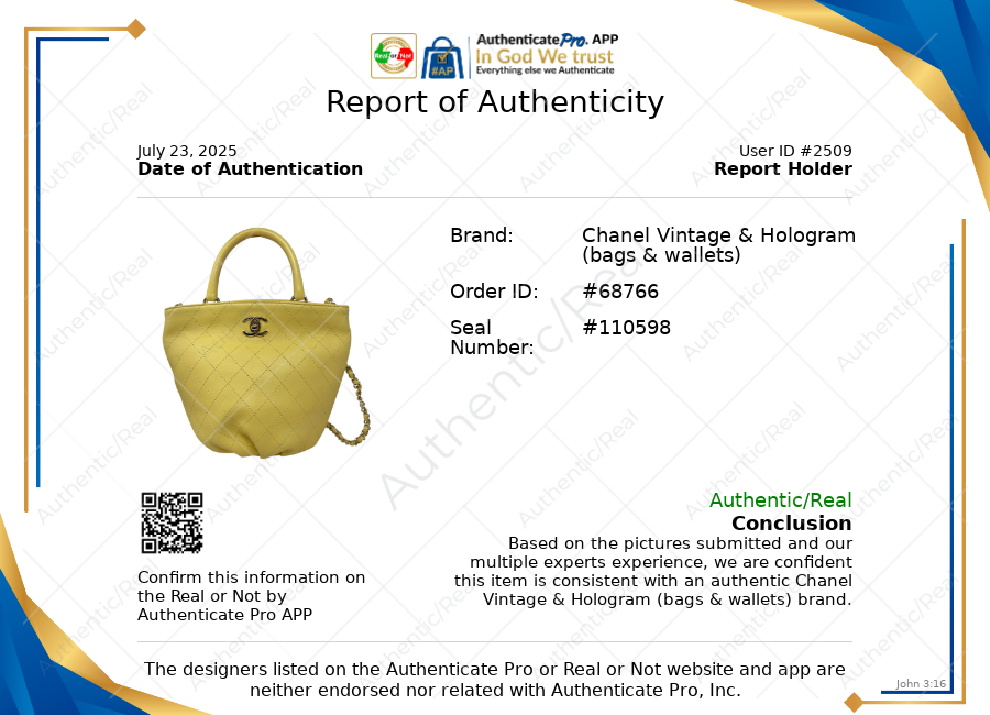 Limited Edition CC Lock Chain Handle Bucket Tote In Light Yellow Soft Quilted Lambskin Luxury Designer By Chanel, Size: Medium