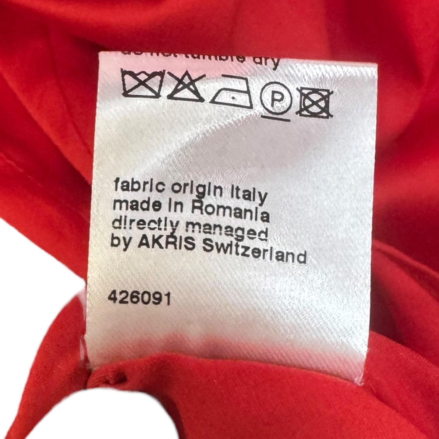 Cotton Side Tie Dress Casual Midi By Akris In Red, Size: 12