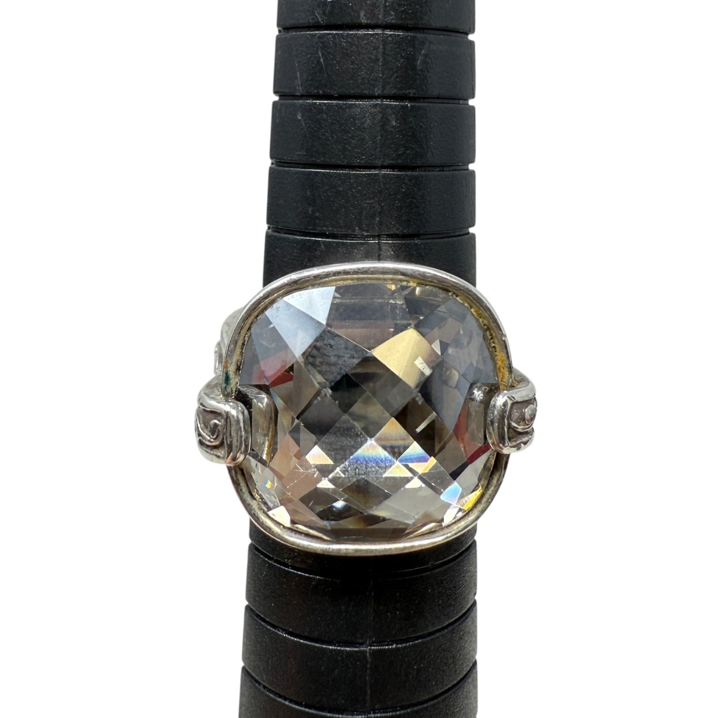 Retired Venus Rising Swarovski Crystal Scroll Statement Ring By Brighton, Size: 8