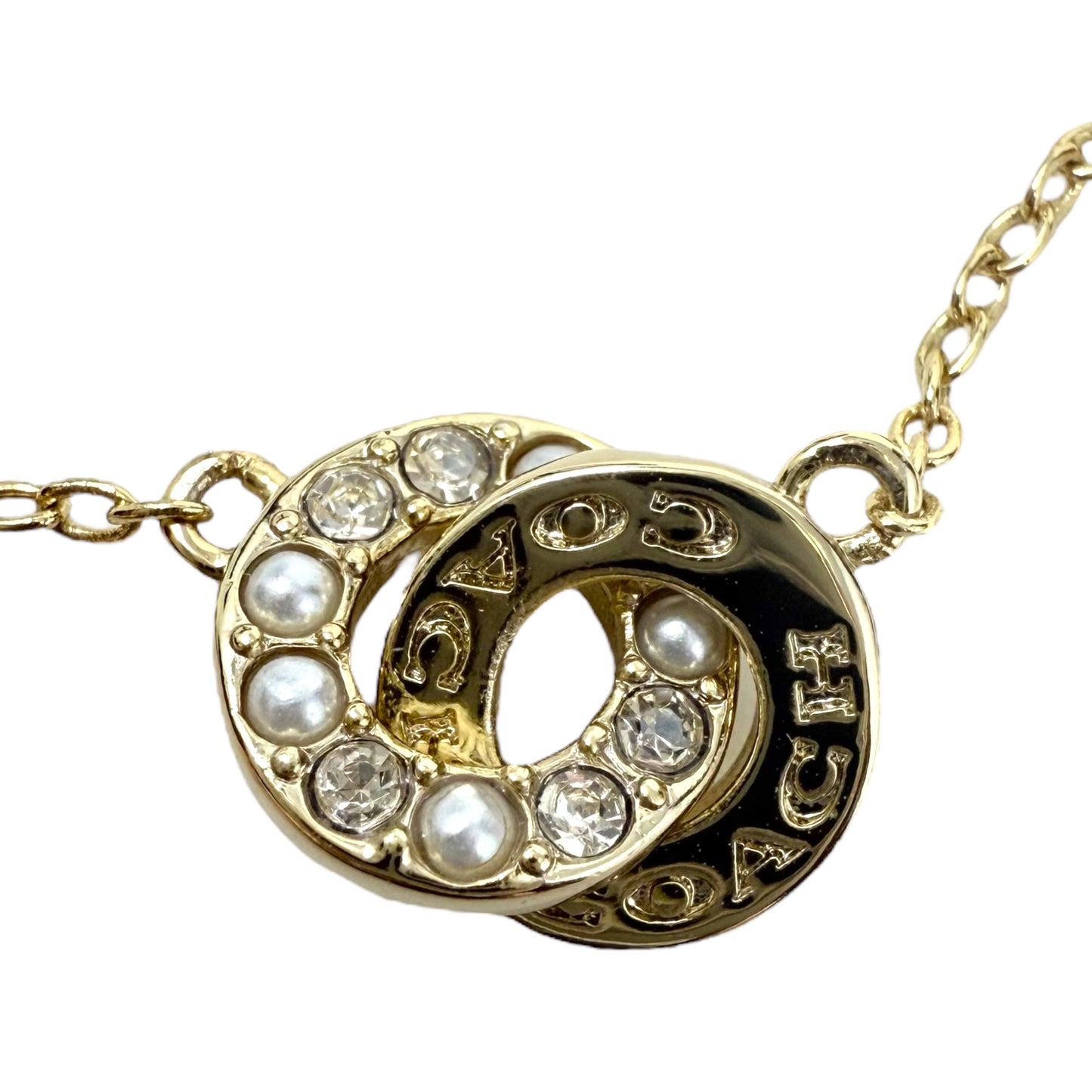 Interlocking Open Circle Pearl Slider Bracelet Designer By Coach