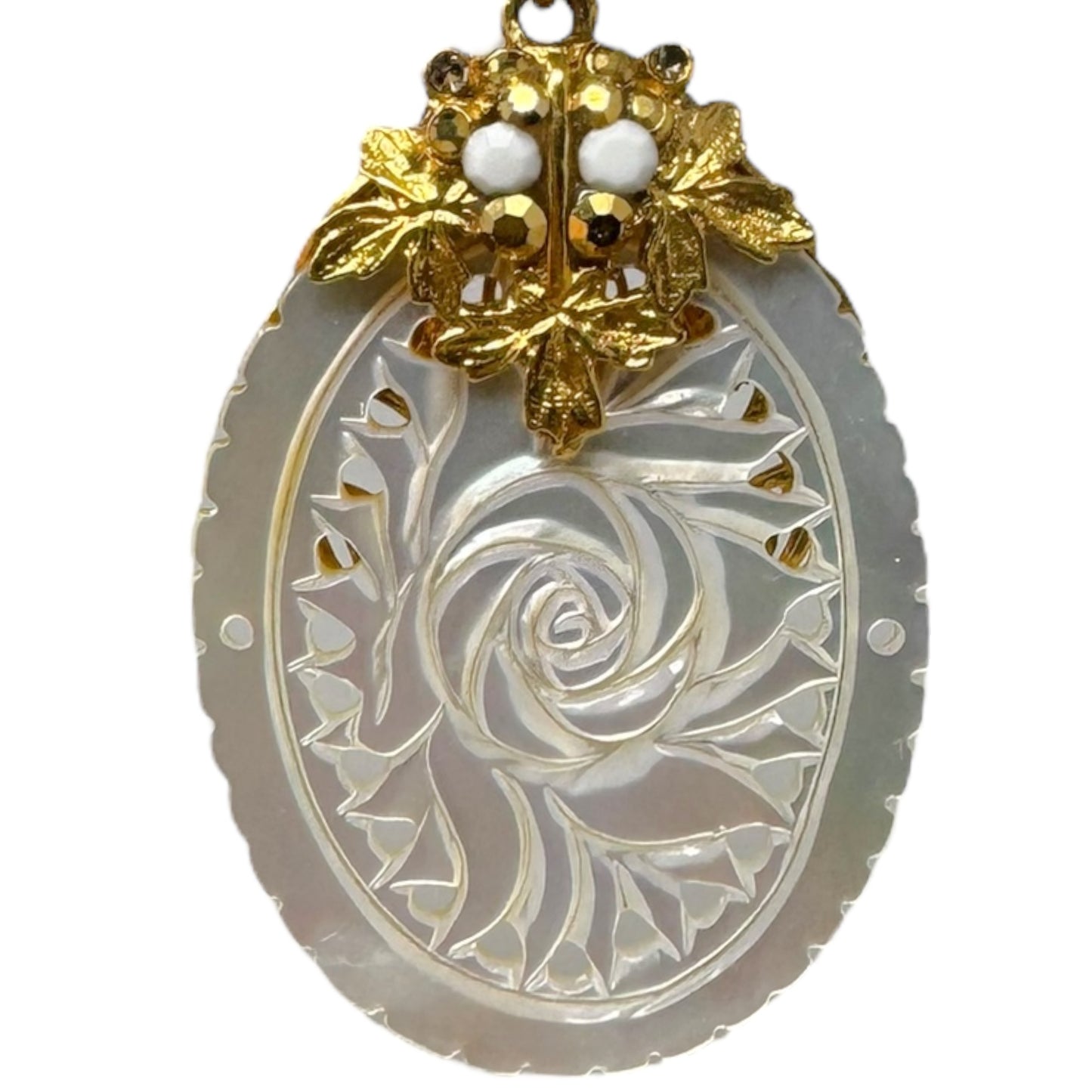 Mother Of Pearl Gold Plated Chandelier Earrings By Barerra