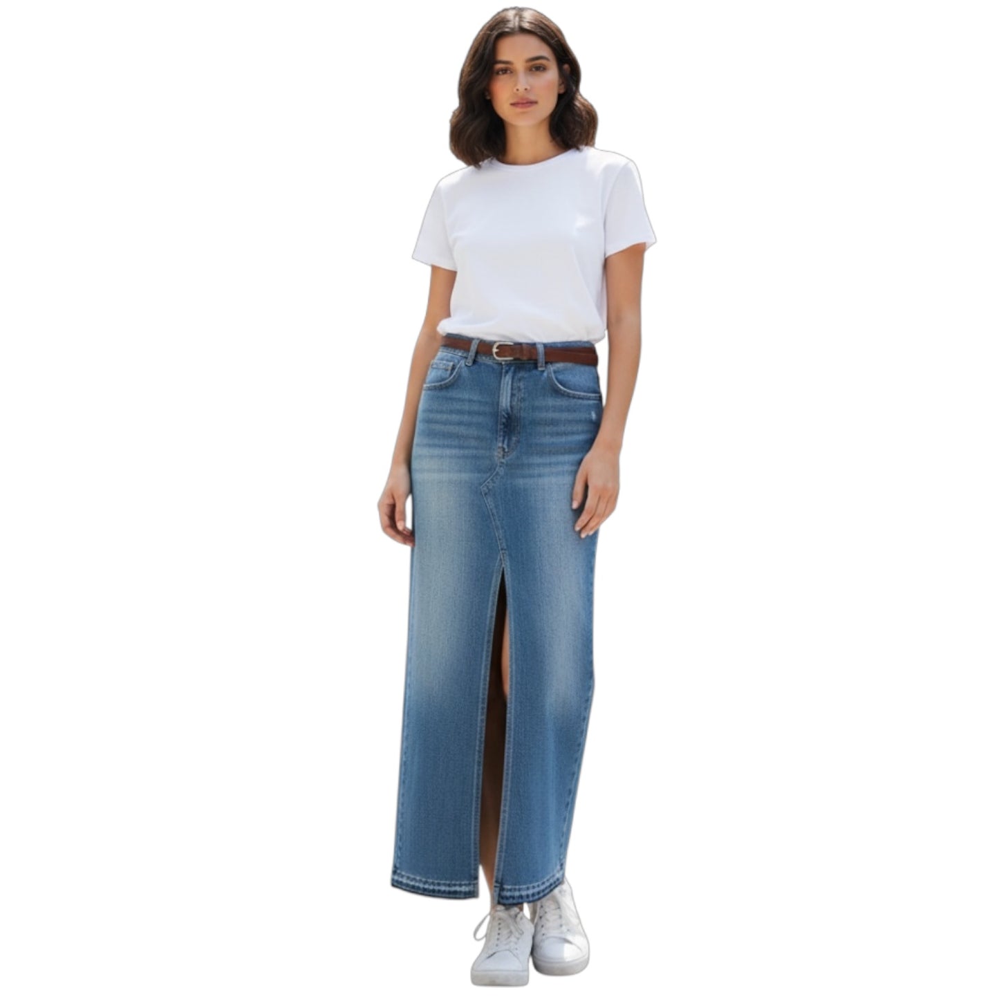 Love Limited Edition Split Hem Denim Maxi Skirt By Dondup In Blue, Size: 2/26