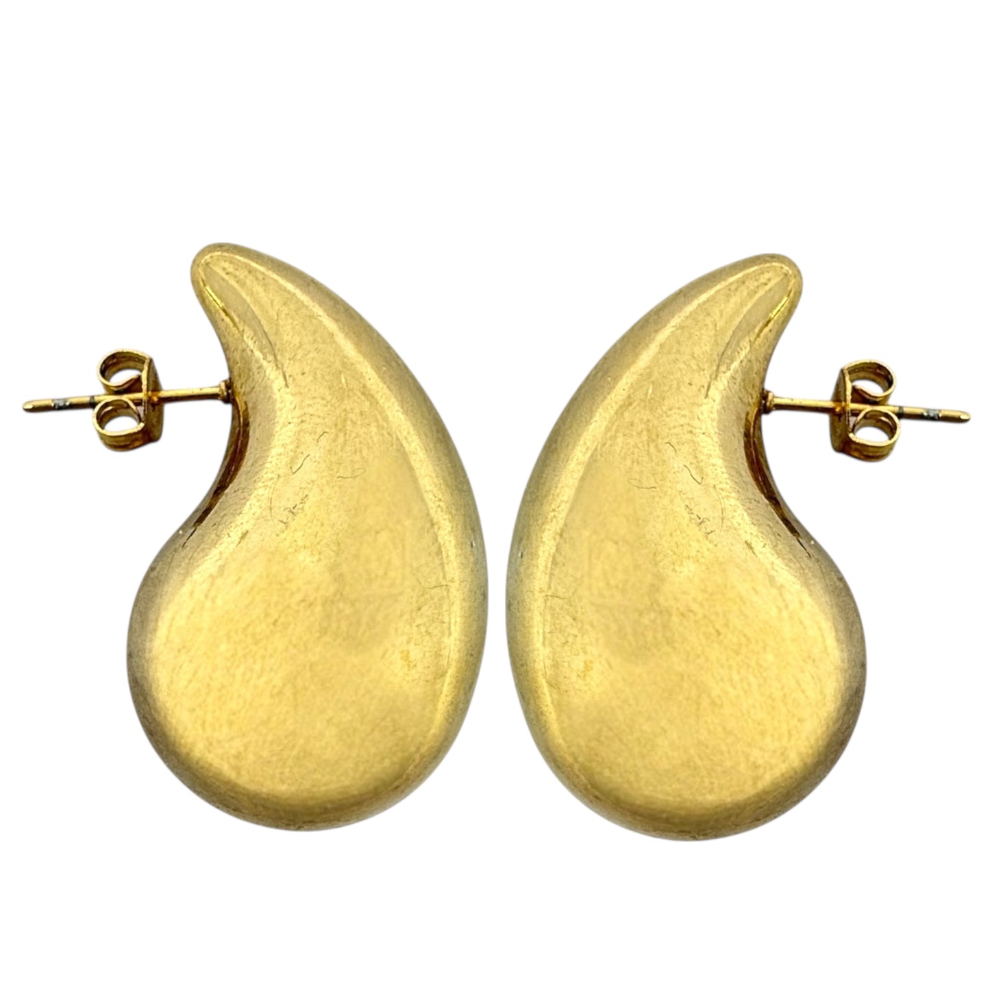 Iconic Teardrop Gold Tone Stud Earrings