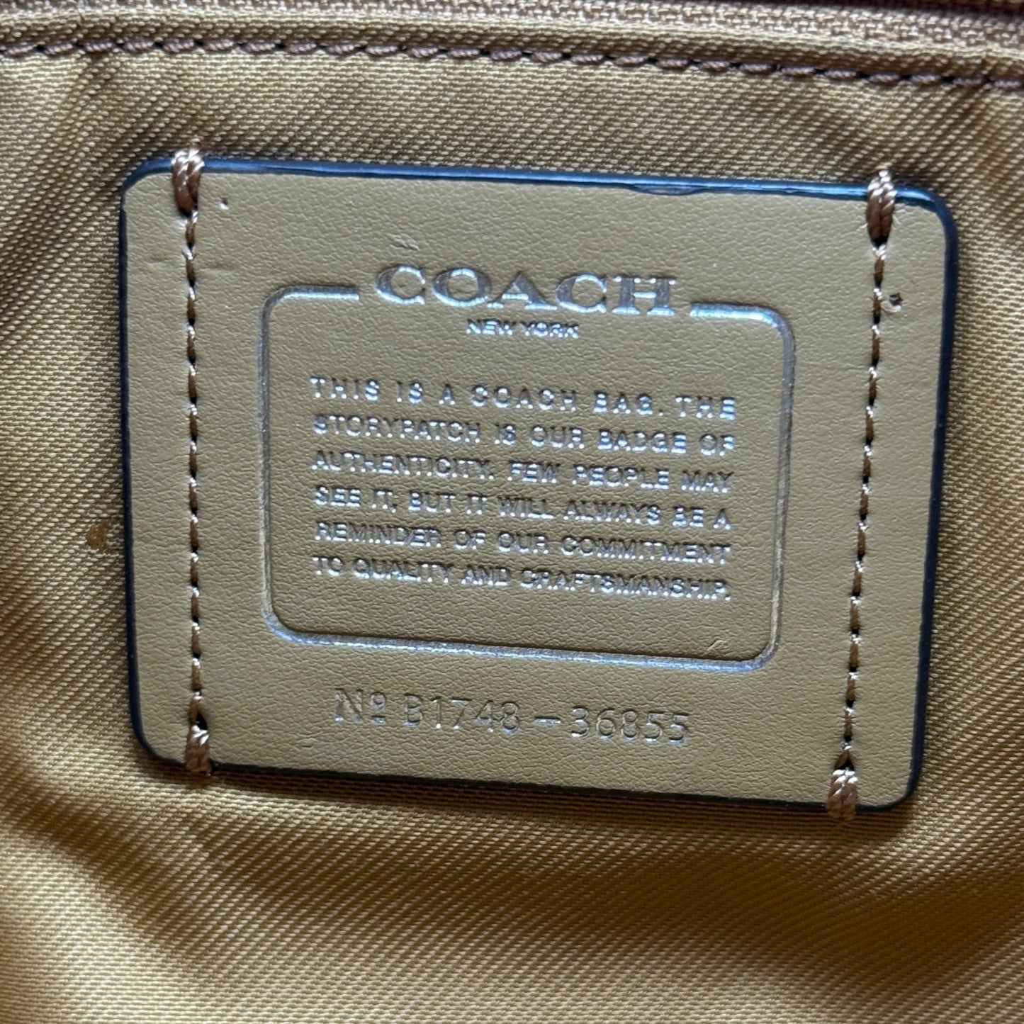 Turnlock Edie Pebbled Leather Shoulder Bag Designer By Coach, Size: Medium