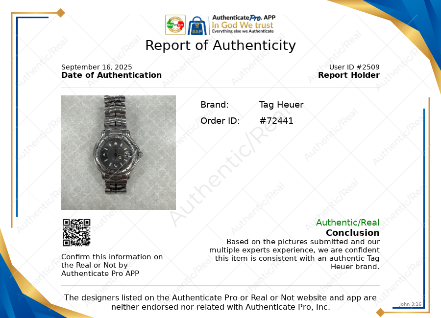Professional 6000 Quartz Chronometer Stainless Steel Midsize Men's Watch WH5112.BA0675 With Pearlescent Gray Face Designer By Tag Heuer