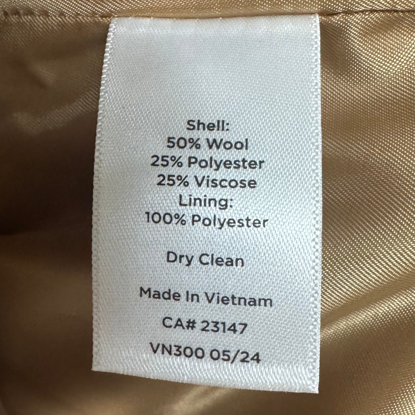 Wool Blend Blazer By Talbots In Tan, Size: 22p