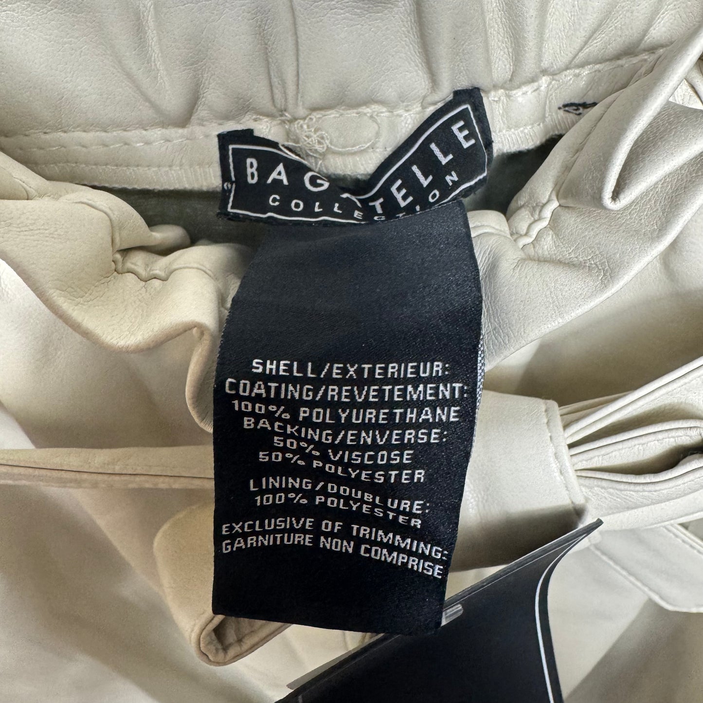 Paper Bag Waist Faux Leather Pants Other By Bagatelle In Cream, Size: S