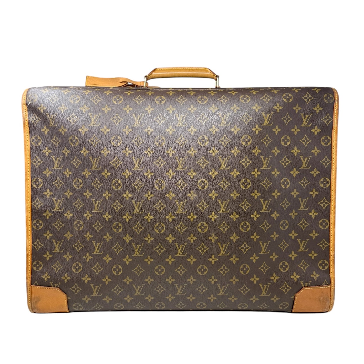 Vintage 2000 Pullman 60 Monogram Canvas & Vachetta Leather Suitcase Luxury Designer By Louis Vuitton, Size: Large