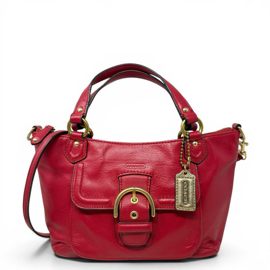 Campbell Leather Mini Tote Crossbody Bag Designer By Coach, Size: Medium