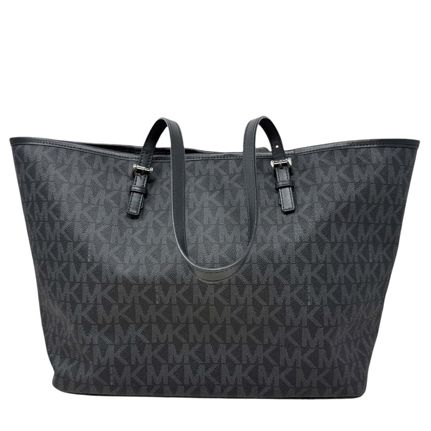 Jet Set Signature Travel Tote Designer By Michael Kors, Size: Medium