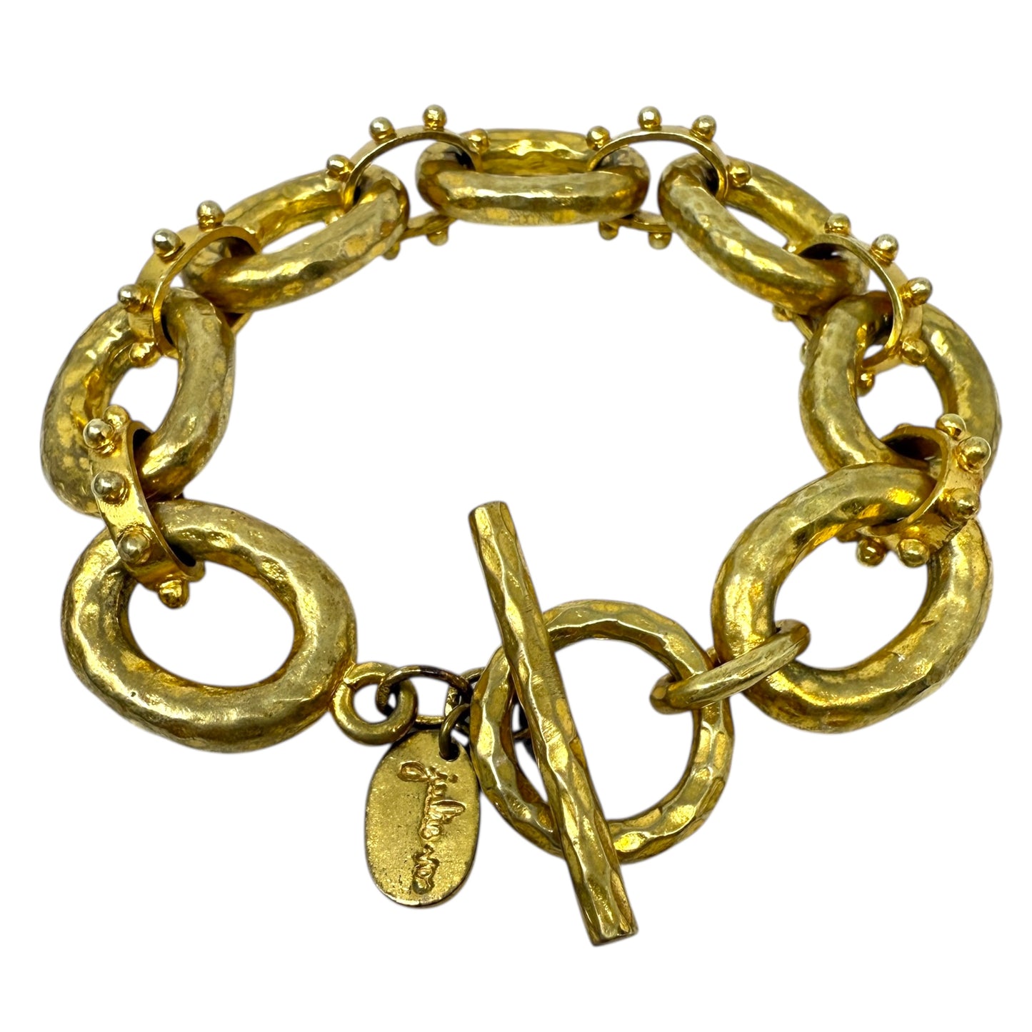 SoHo 24K Gold Plate Link Bracelet Chain By Julie Vos