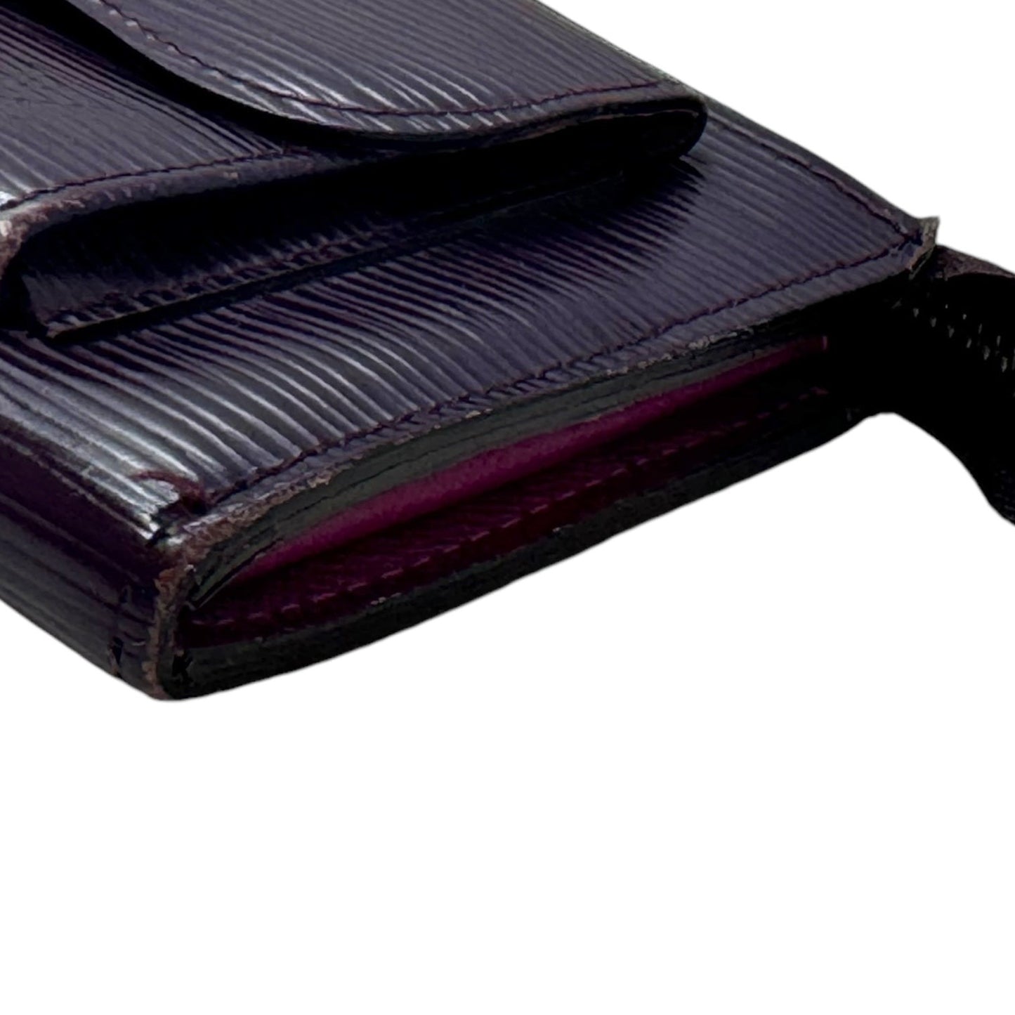 Astrid Wallet Luxury Designer By Louis Vuitton, In Cassis Epi Leather Size: Large