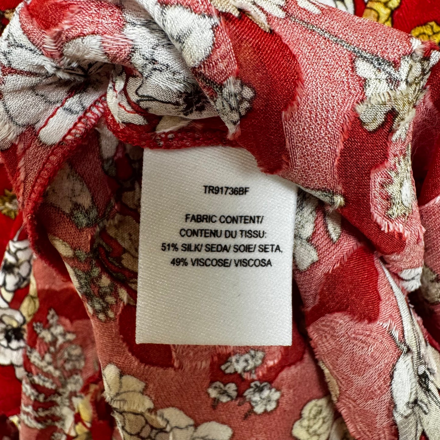 Silk Blend Blouse Designer By Derek Lam In Floral Print, Size: 8