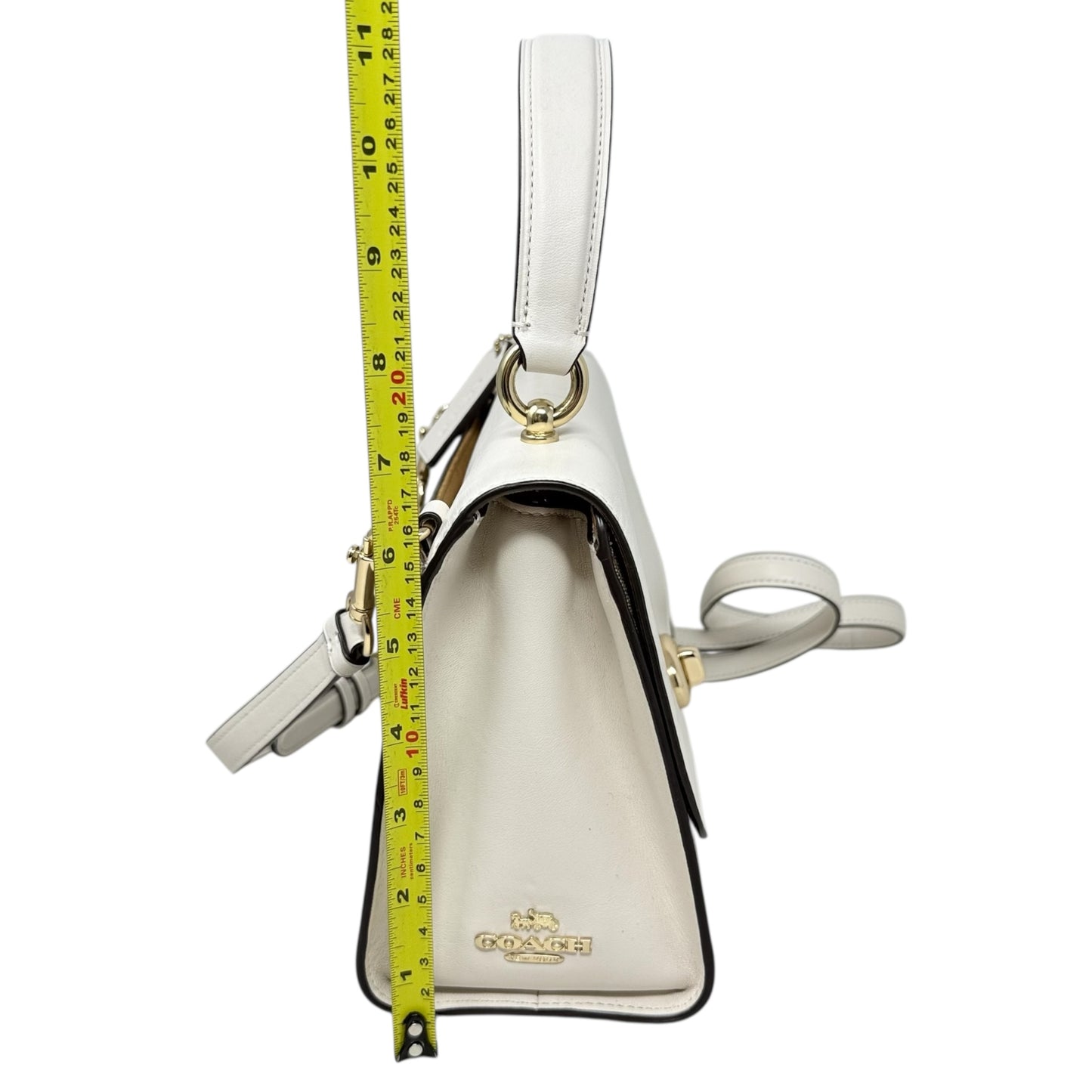 Signature Tilly Satchel Designer By Coach In Khaki/Chalk, Size: Medium