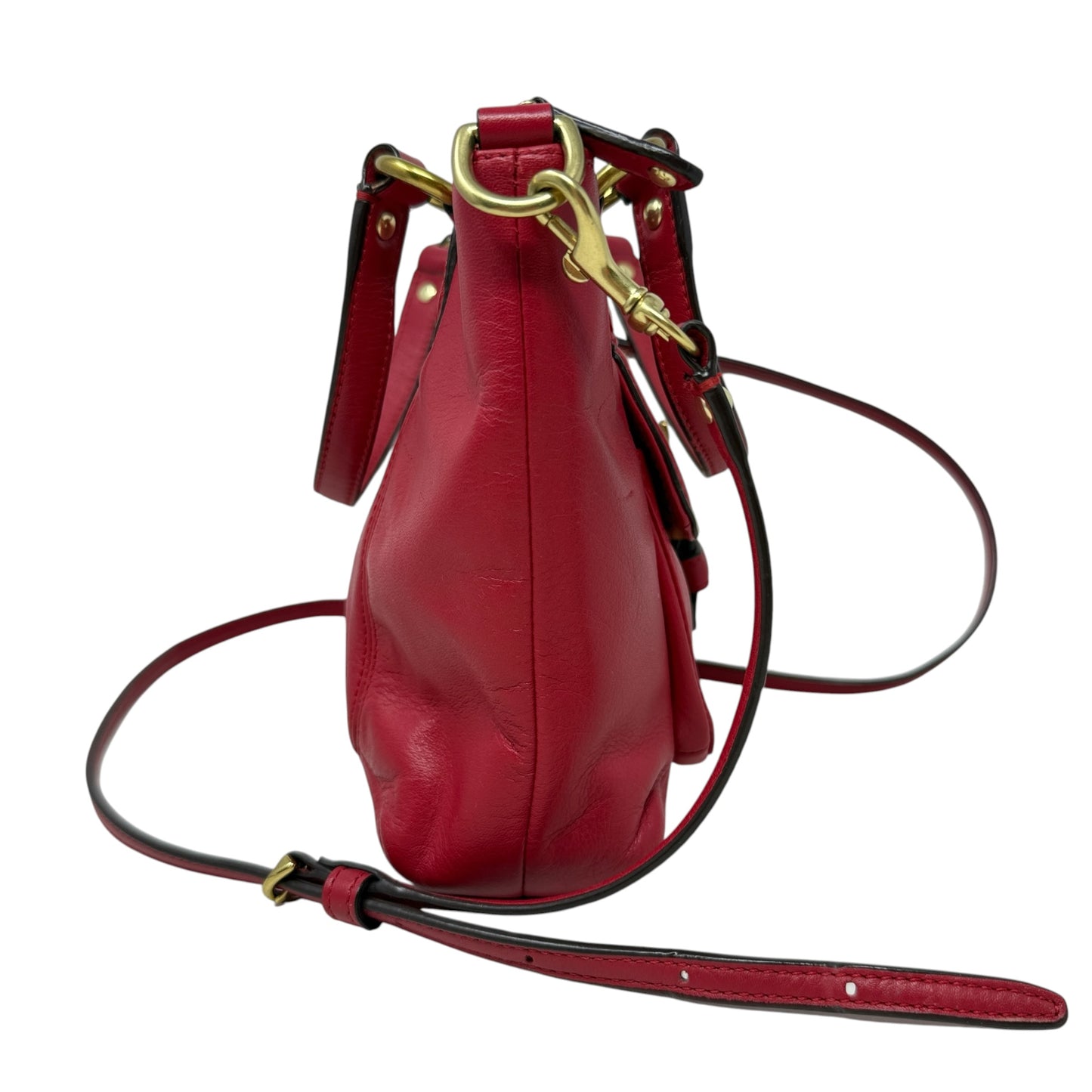 Campbell Leather Mini Tote Crossbody Bag Designer By Coach, Size: Medium