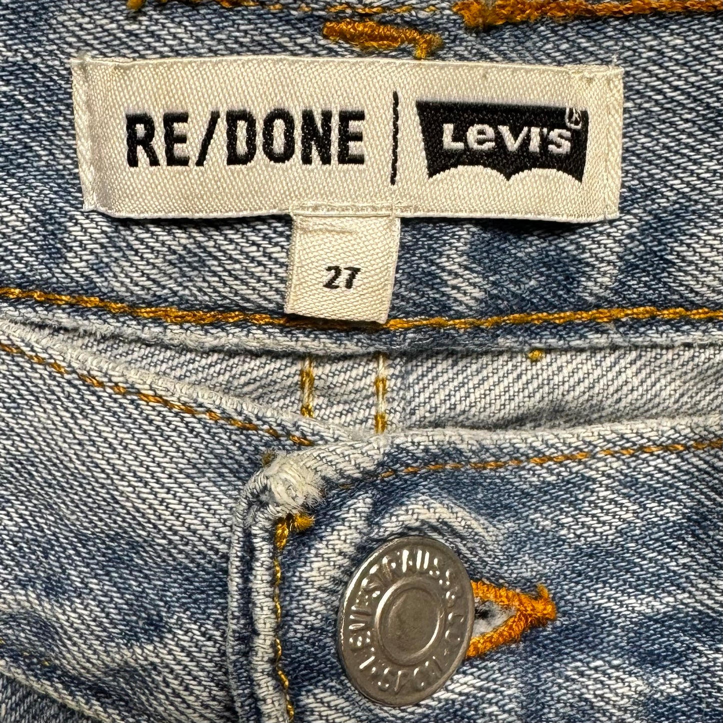 Jeans Straight By Re/Done x Levis In Blue Denim, Size: 4/27