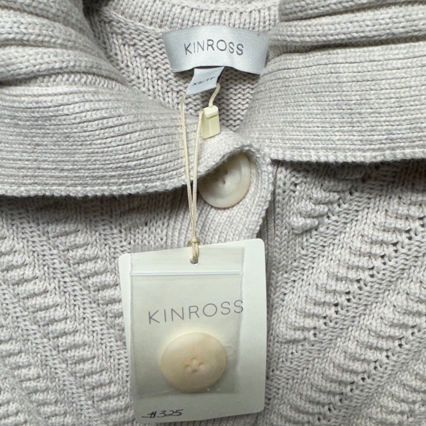 Sweater Cardigan By Kinross In Tan, Size: XS