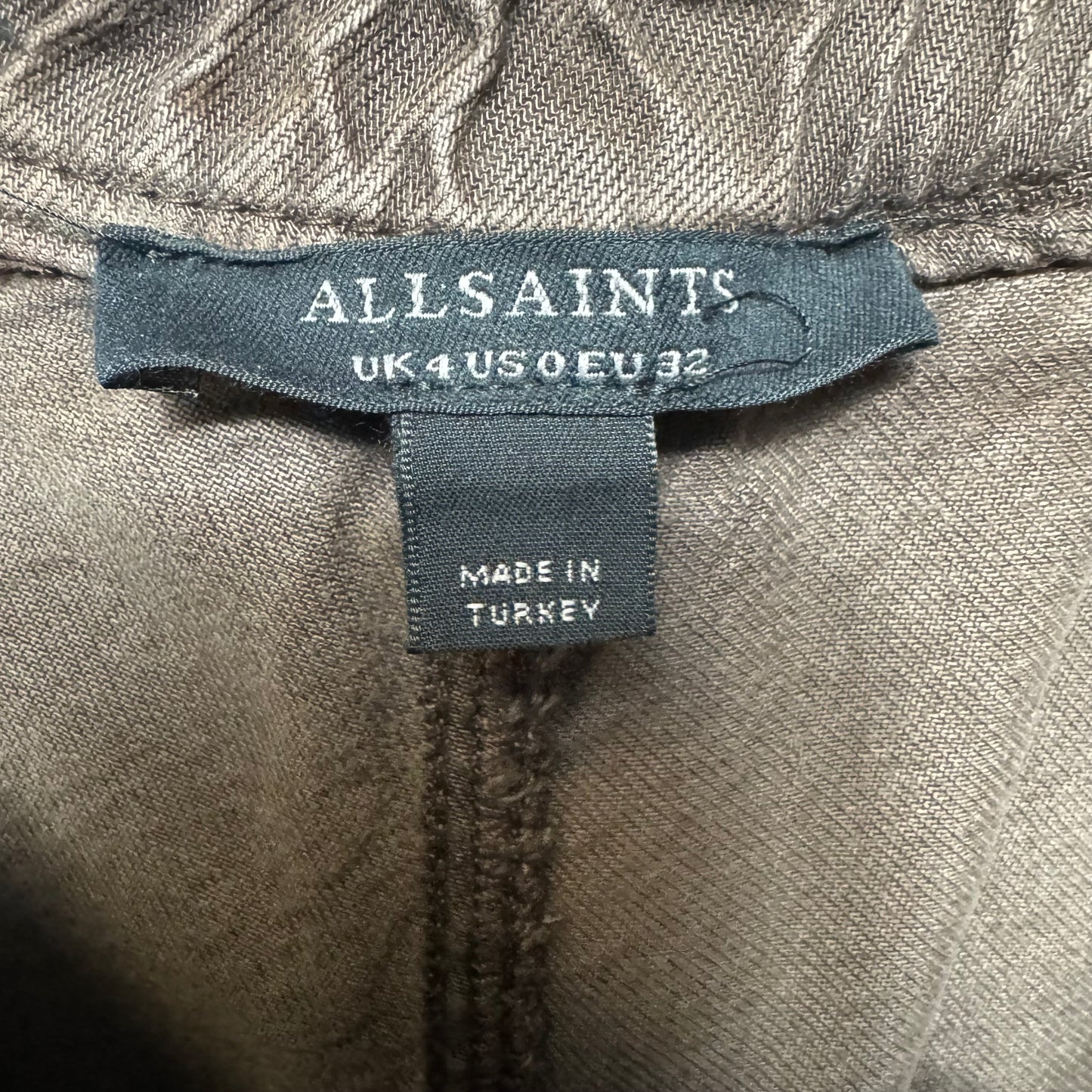 Freda Lightweight Denim Cargo Pants Designer By All Saints In Brown, Size: 0