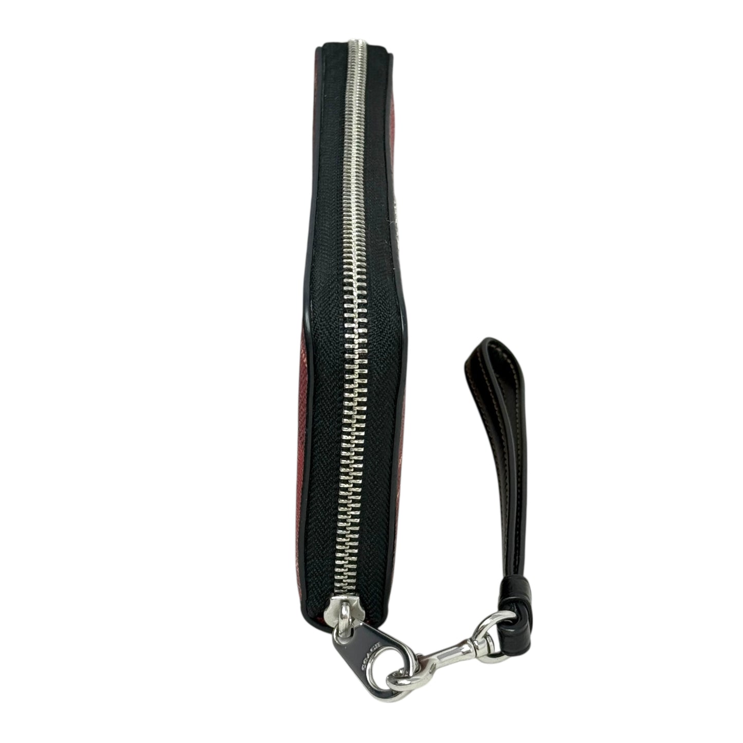 Long Zip Around Wallet/Wristlet With Tartan Plaid Print Designer By Coach, Size: Medium