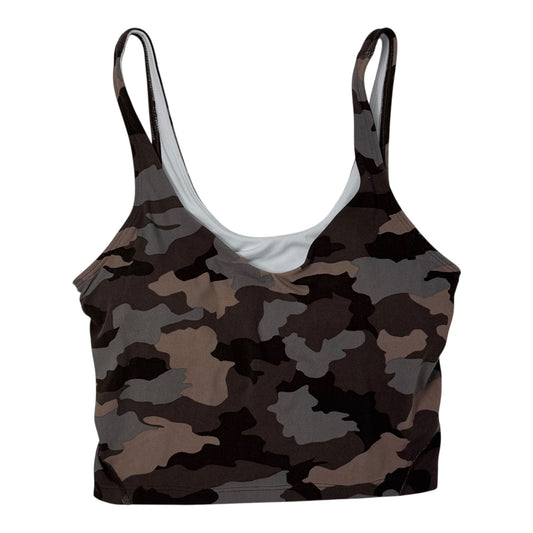 Athletic Tank Top By Lululemon In Camouflage Print, Size: 6