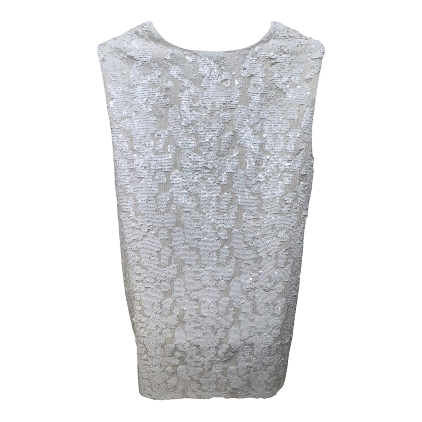 Sequin Vest Mini Dress By Sunday In Brooklyn In White, Size: 3x