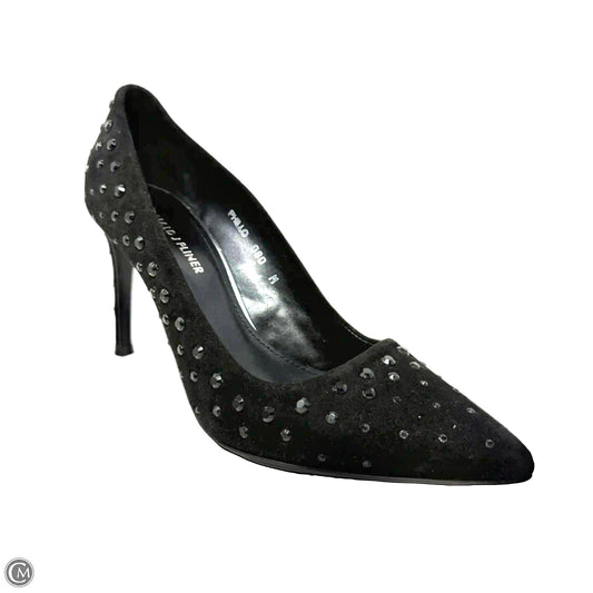 Vintage Phillo Crystal Embellished Stiletto Pumps By Donald Pliner In Black, Size: 8