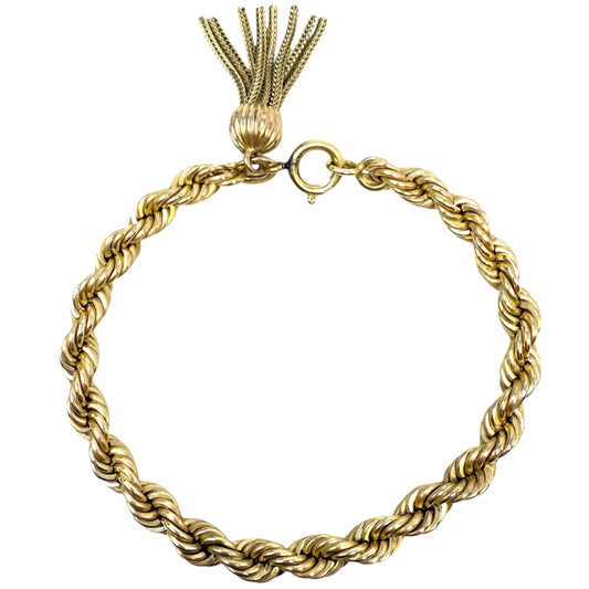 12K Gold Filled Rope Chain Bracelet By A.G.