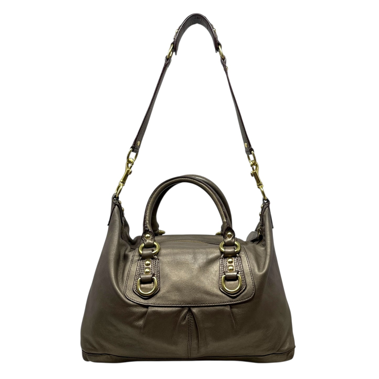 Ashley Leather Satchel Designer By Coach, Size: Medium