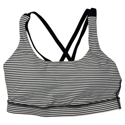 Athletic Bra By Lululemon In Striped Pattern, Size: 8