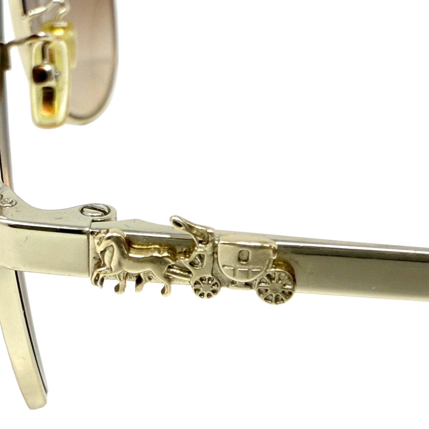 Horse And Carriage Metal Pilot Sunglasses Designer By Coach