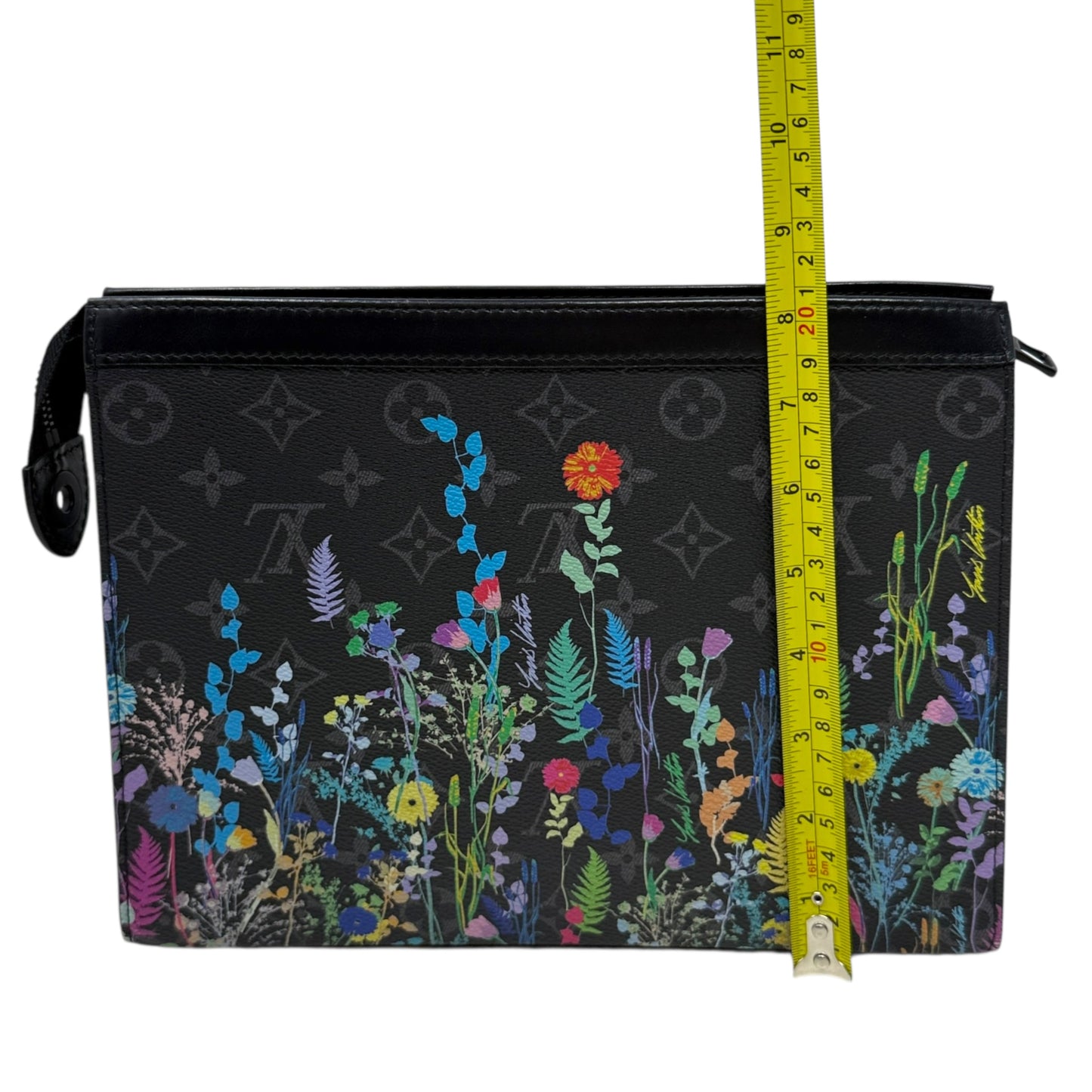 Limited Edition SS 220 Virgil Abloh Collection Monogram Eclipse Folia Pochette Voyage MM Luxury Designer By Louis Vuitton, Size: Medium