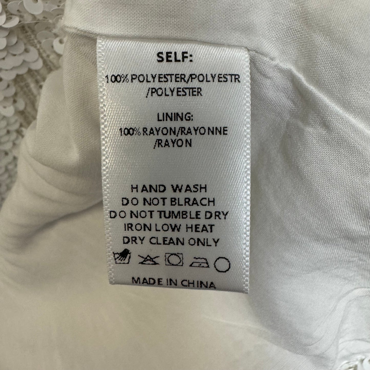 Sequin Vest Mini Dress By Sunday In Brooklyn In White, Size: 3x