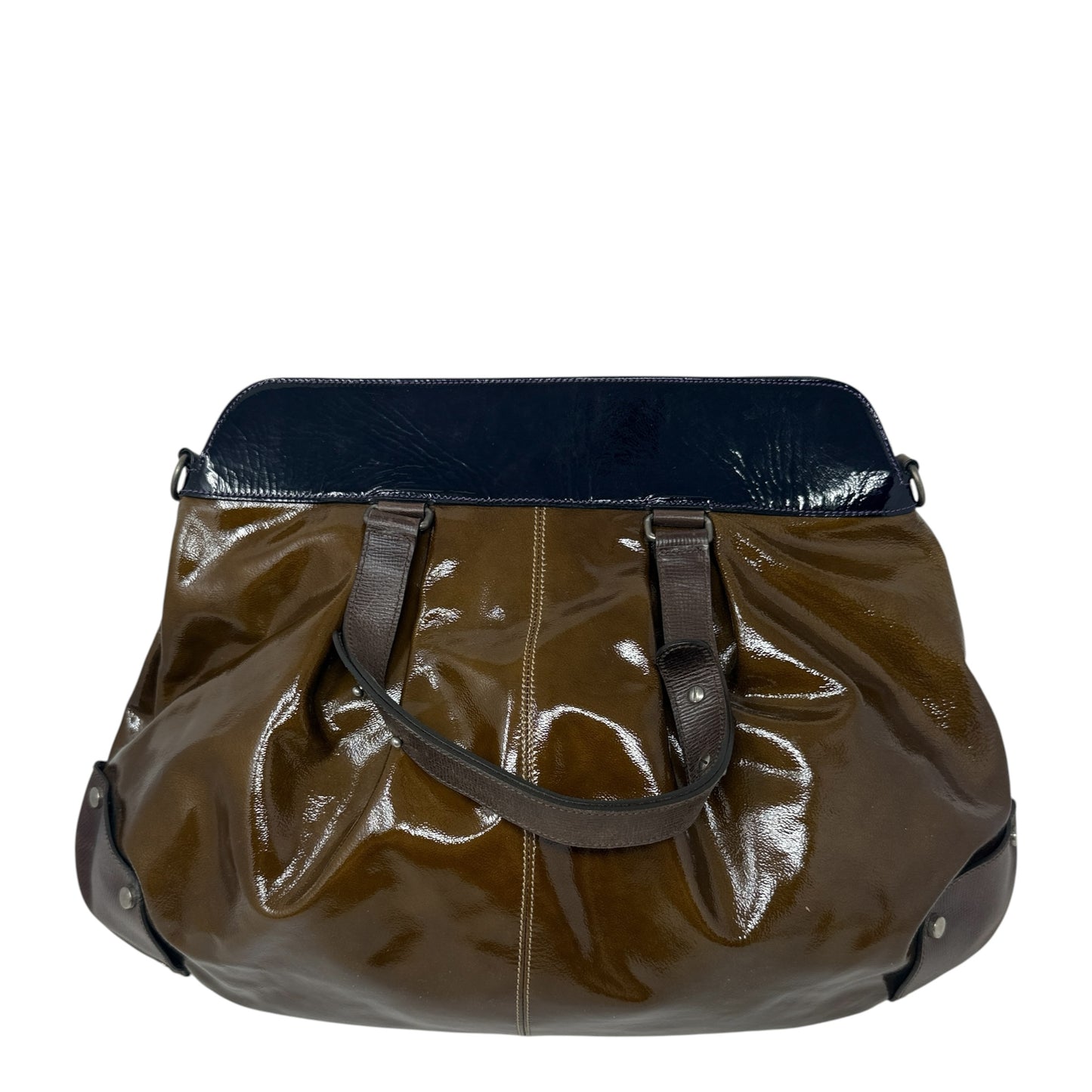 Patent Leather Balloon Bag Designer By Marni, Size: Large