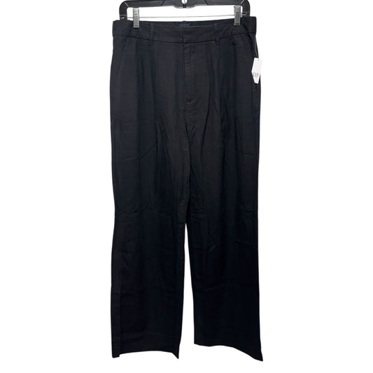 365 High-Rise Linen-Blend Trouser By Gap In Black, Size: 8